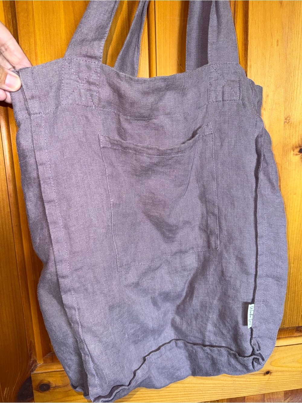 Linen tote bag
